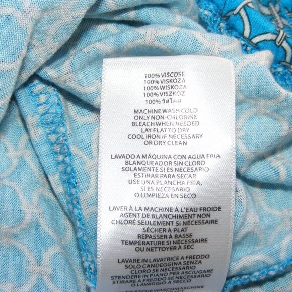 MICHAEL KORS Blouse/Top, XS, LOGO, Blue Interlinked Chains print, MK - Picture 10 of 11